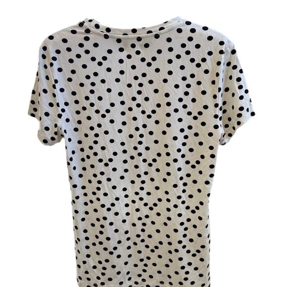 L'AGENCE Classic Tee -  Ressi Fitted Crewneck Polka Dot - Size M - Picture 5 of 5